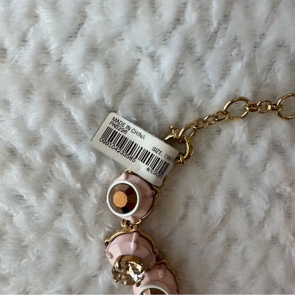 J. Crew Powder Pink Brulee Statement Necklace NWT - Picture 7 of 10